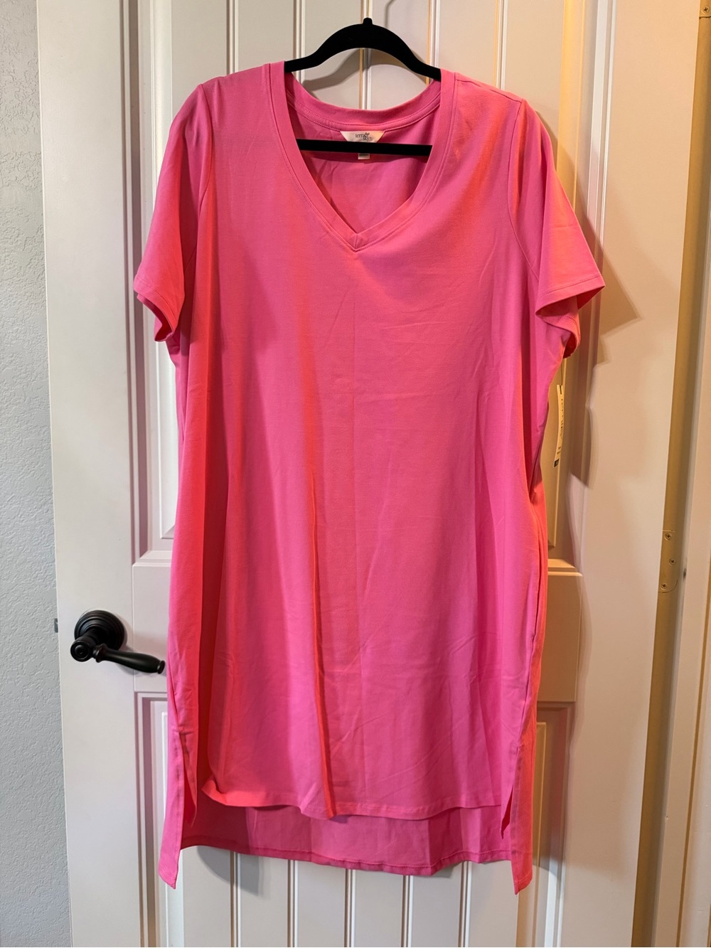 Terra & Sky V-Neck Short Sleeve dress - Pink